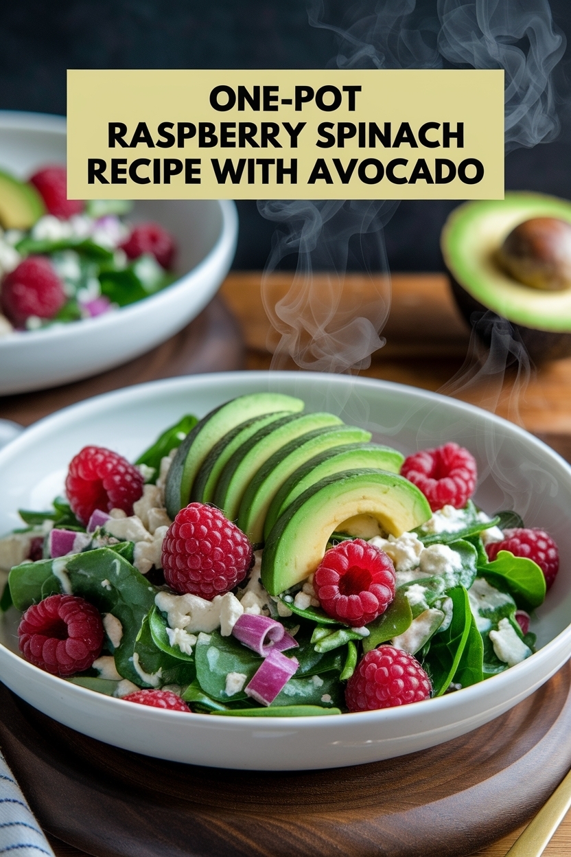 raspberry spinach salad recipe with avocado