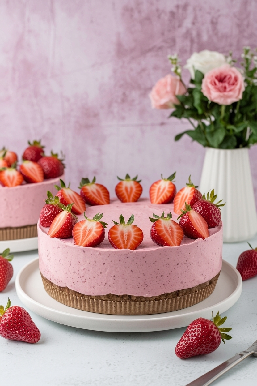 strawberry cheesecake dip no bake