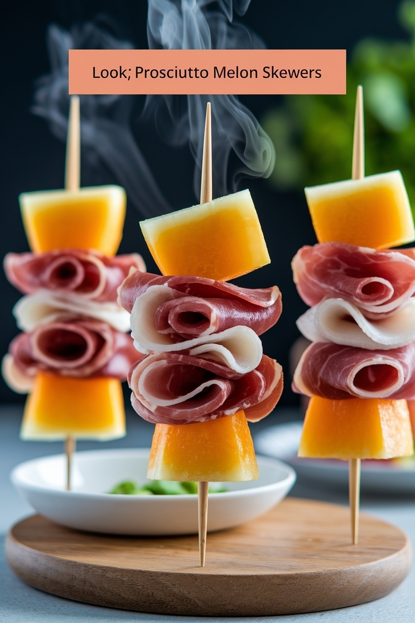 prosciutto melon skewers