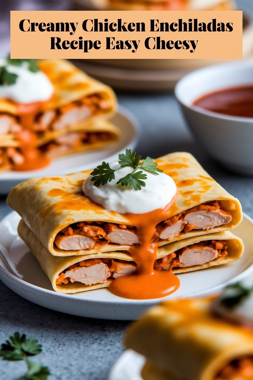 chicken enchiladas recipe easy cheesy