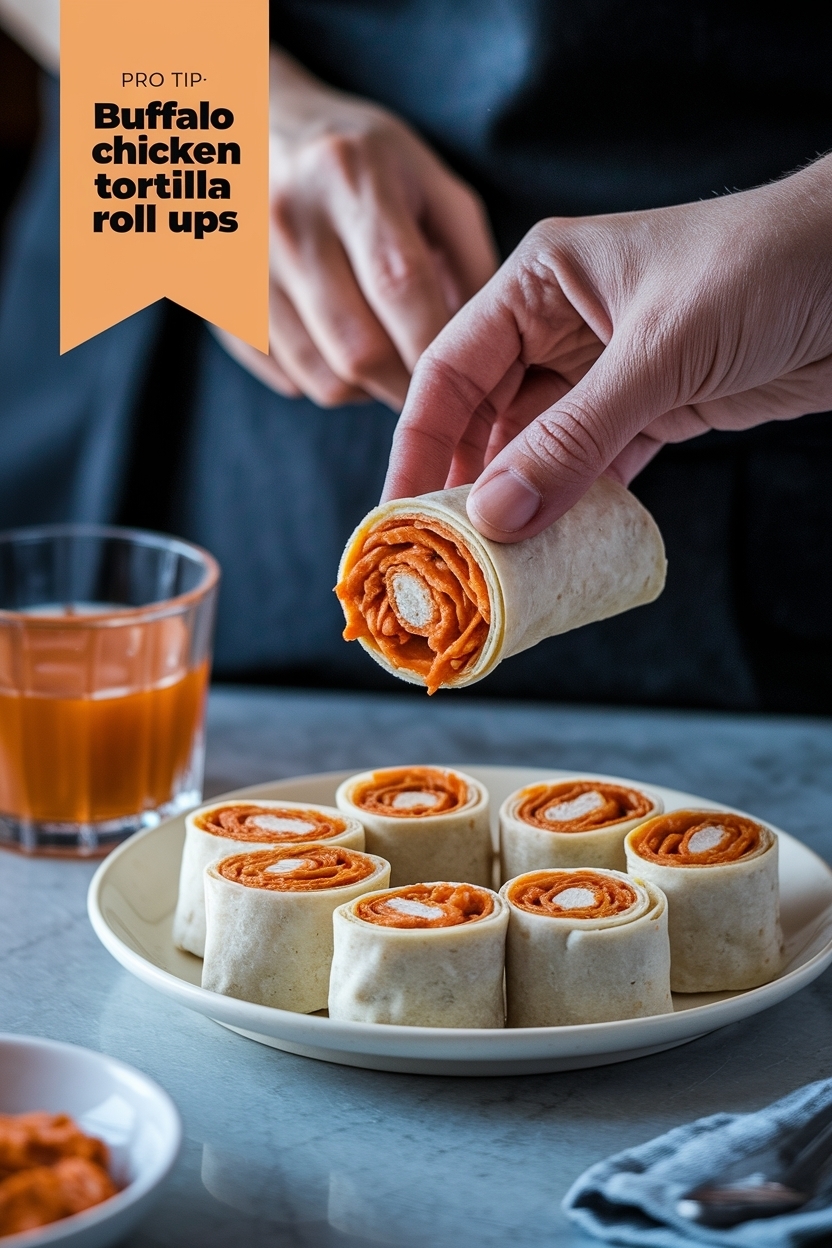 buffalo chicken pinwheels tortilla roll ups