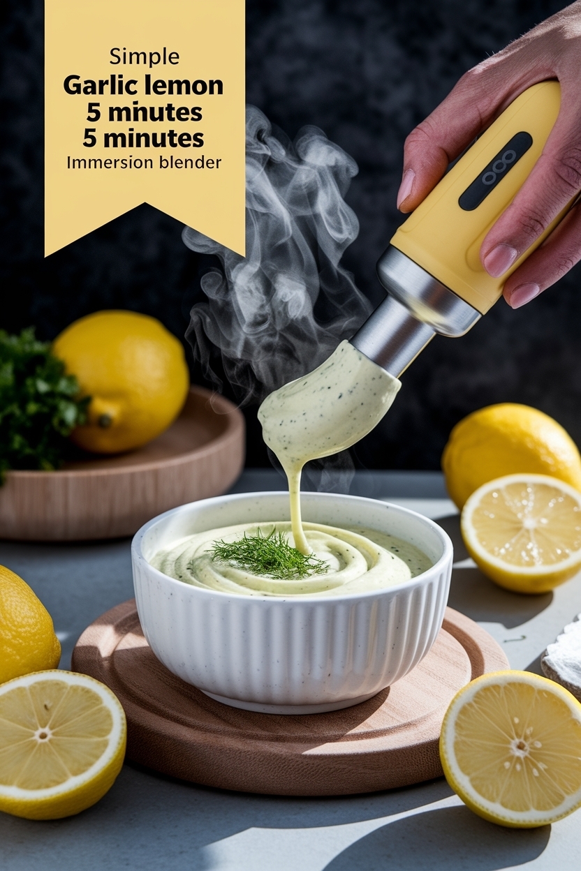 garlic lemon aioli 5 minutes immersion blender