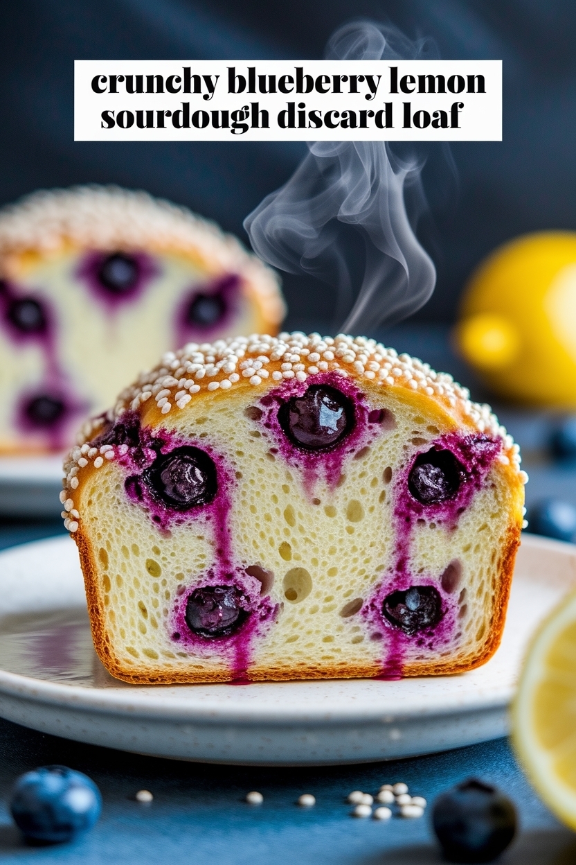 blueberry lemon sourdough discard loaf