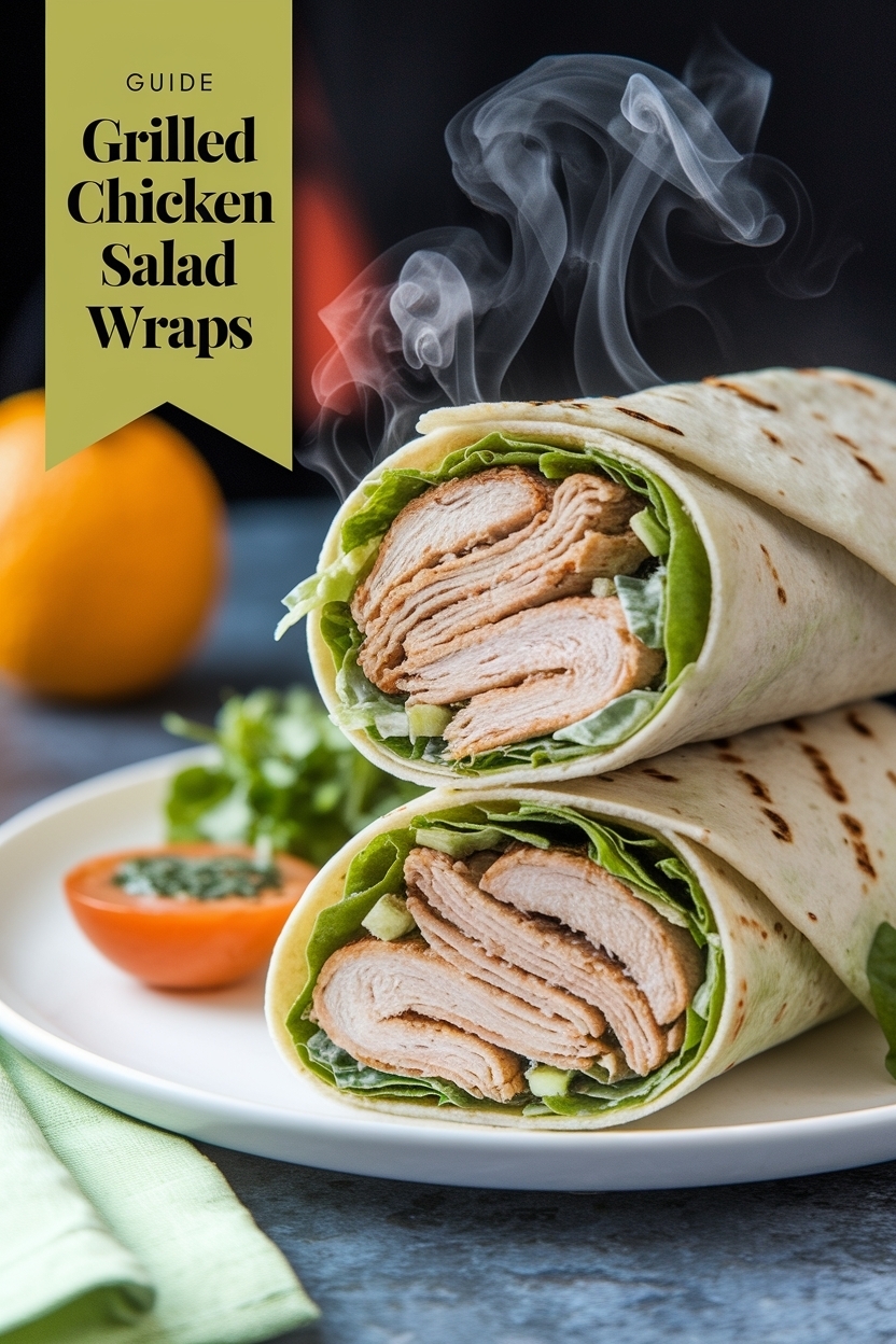 grilled chicken caesar salad wraps