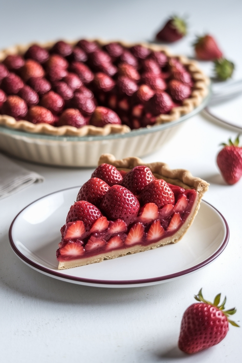 strawberry rhubarb pie with tapioca