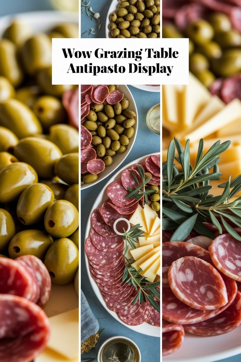 grazing table antipasto display