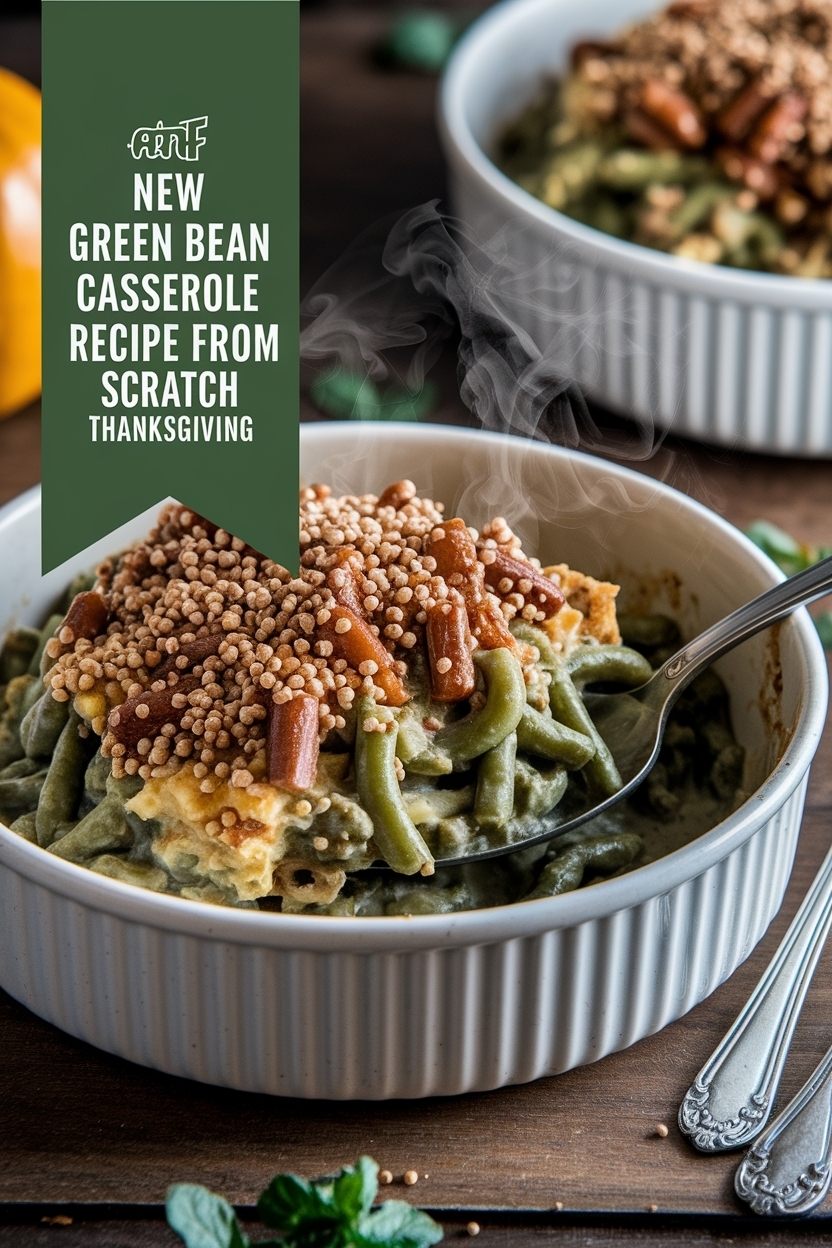 green bean casserole recipe from scratch - Extra Photo
