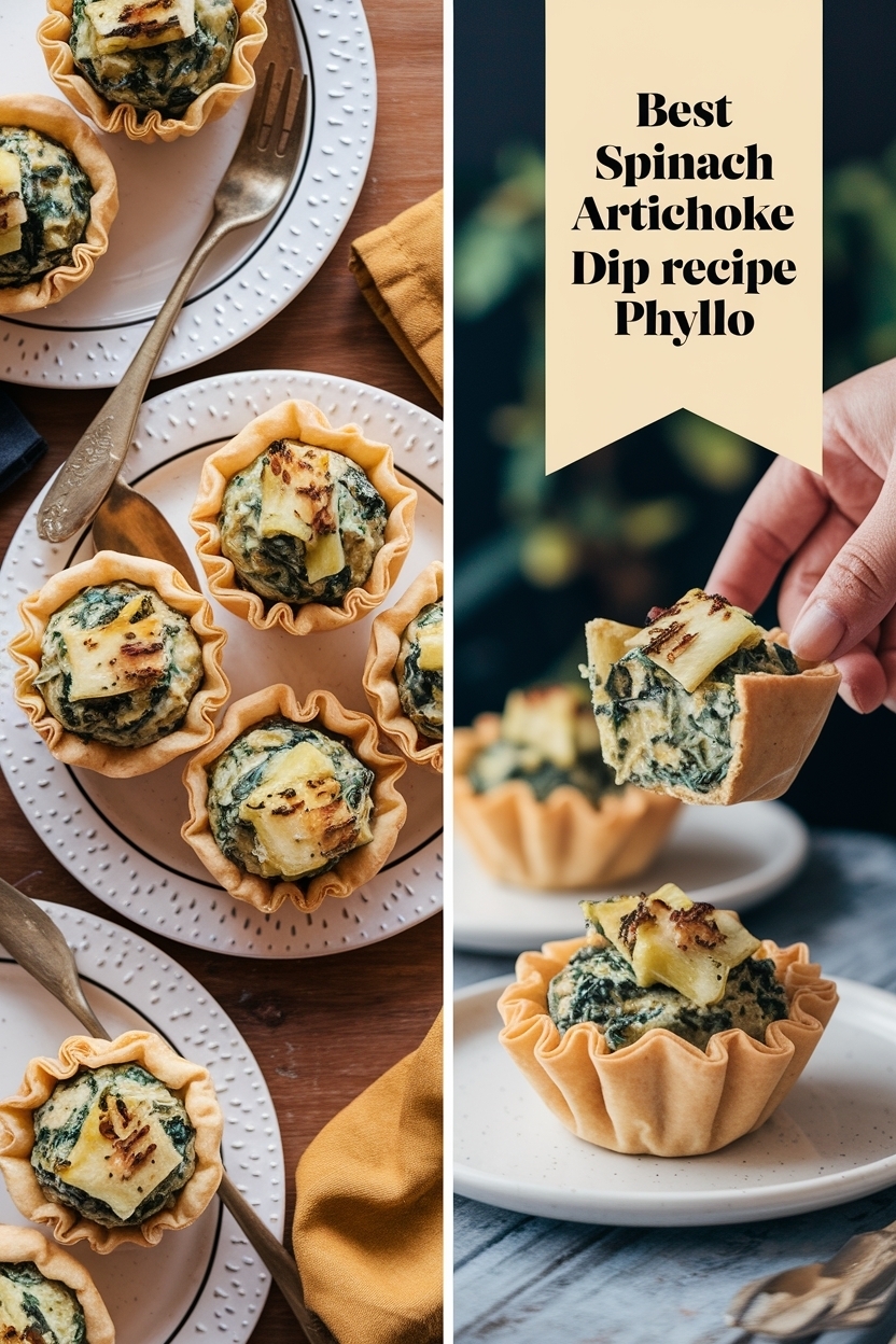 spinach artichoke dip cups recipe phyllo