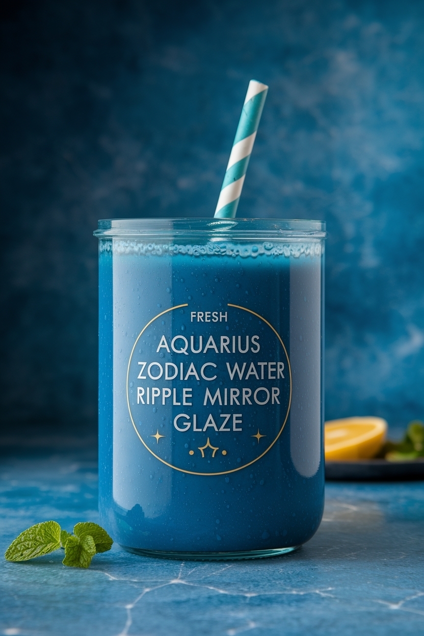 aquarius zodiac water ripple mirror glaze