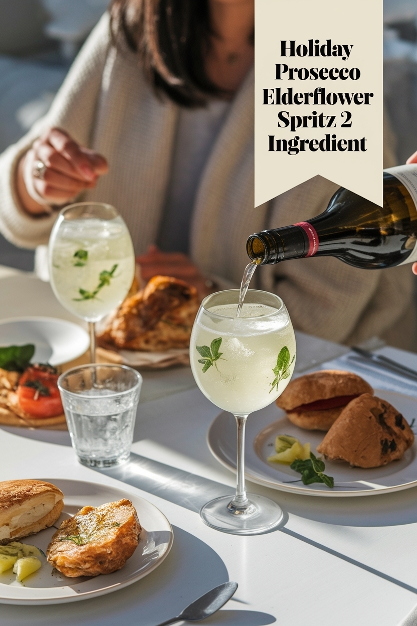 prosecco elderflower spritz 2 ingredient