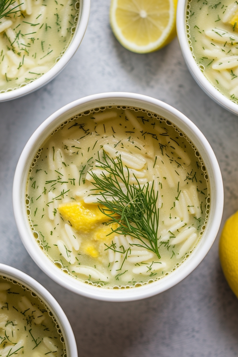 chicken orzo soup lemon dill