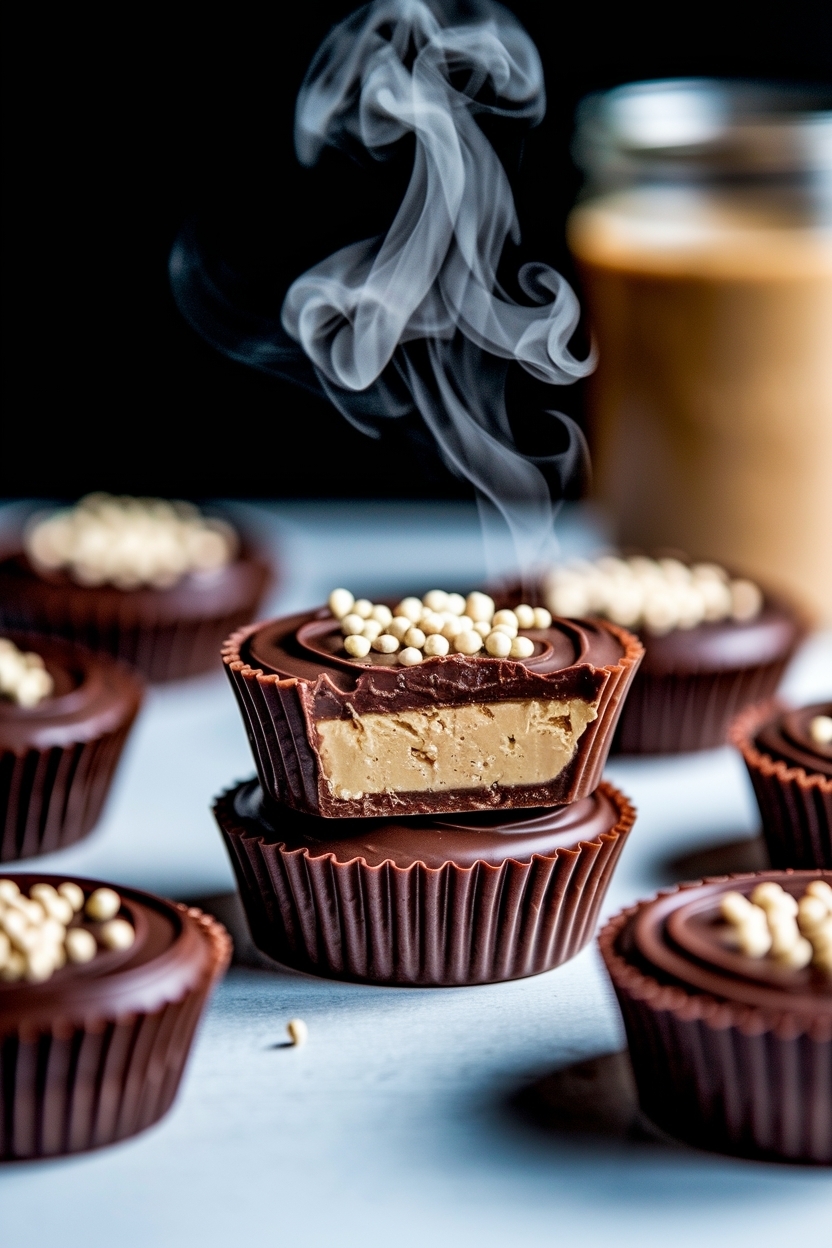 homemade peanut butter cups dark chocolate