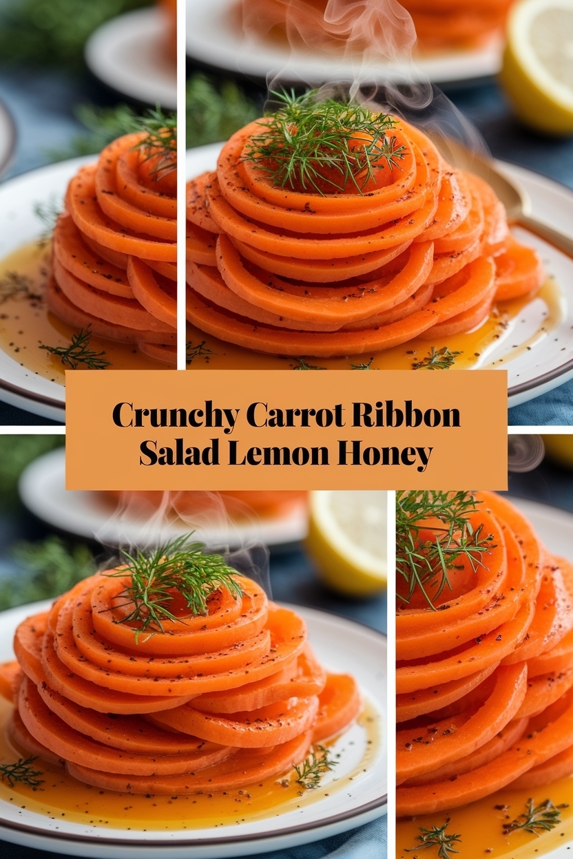 carrot ribbon salad lemon honey