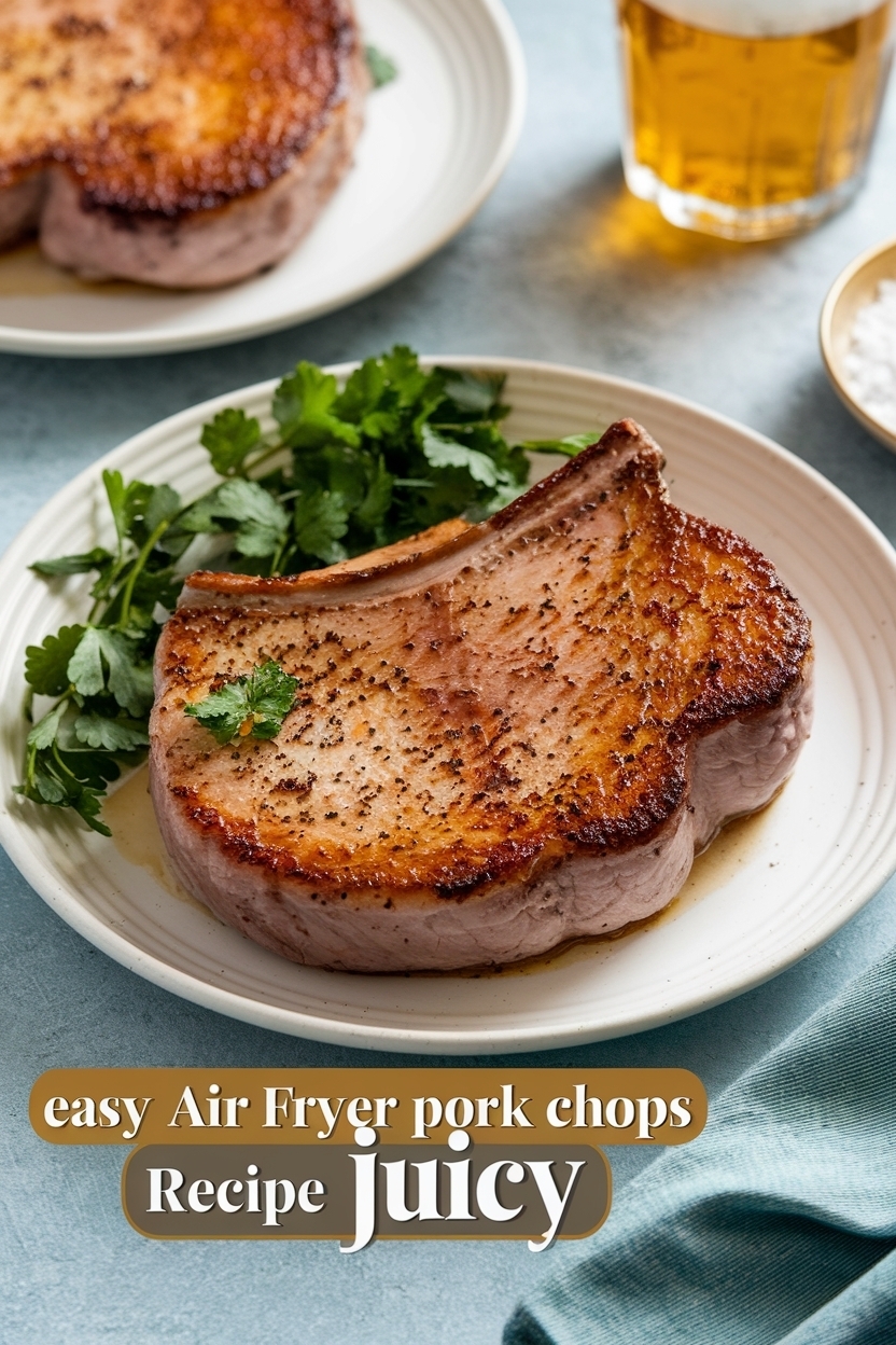 air fryer pork chops recipe juicy