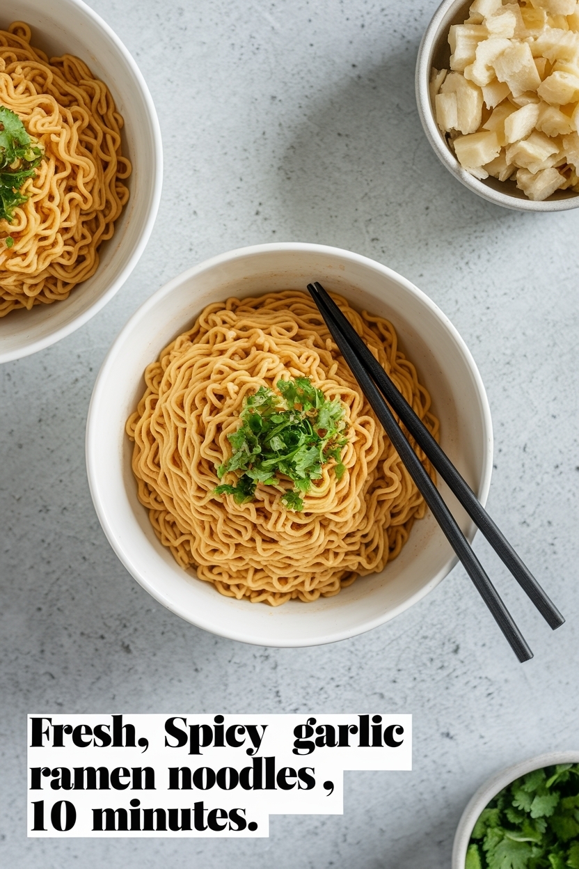 spicy garlic ramen noodles 10 minutes