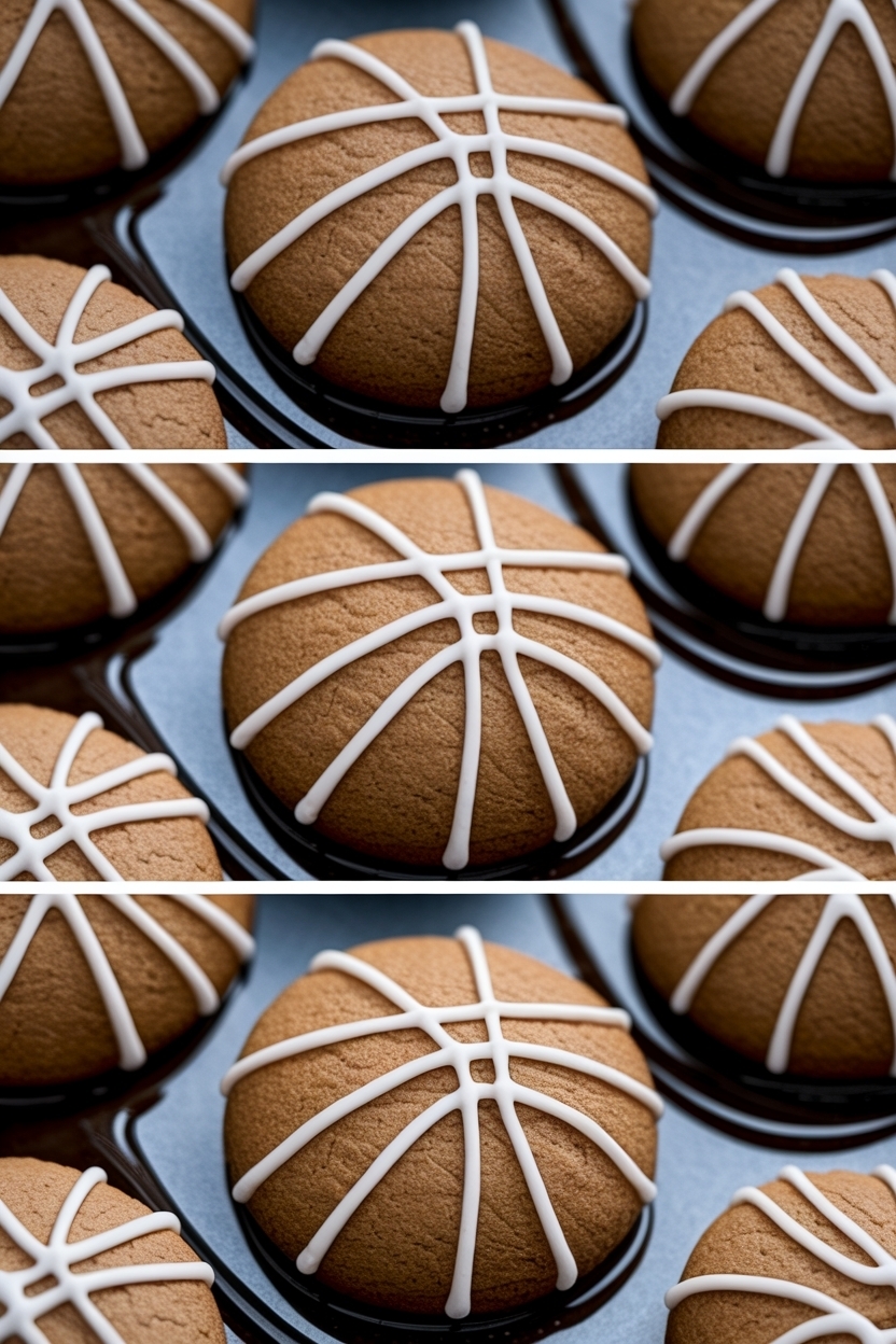 basketball sugar cookies royal icing lines