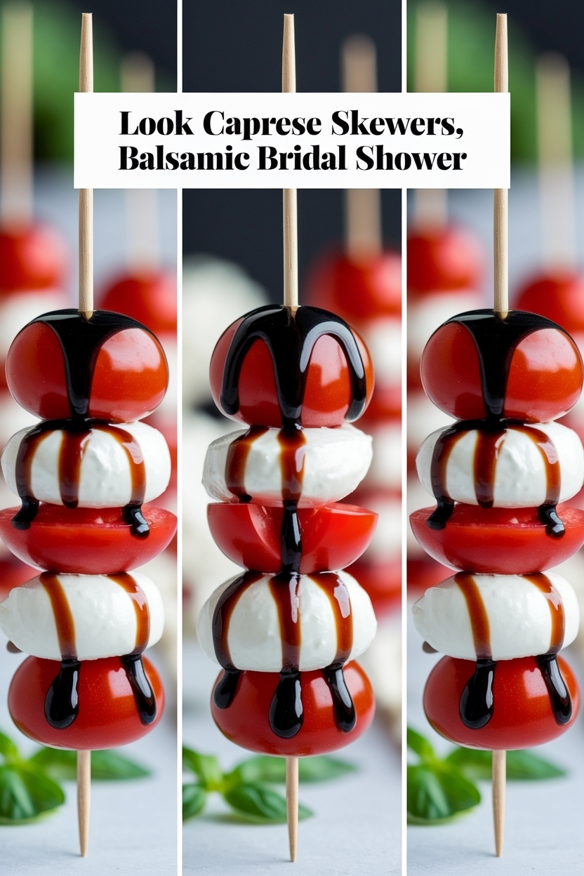 caprese skewers balsamic bridal shower