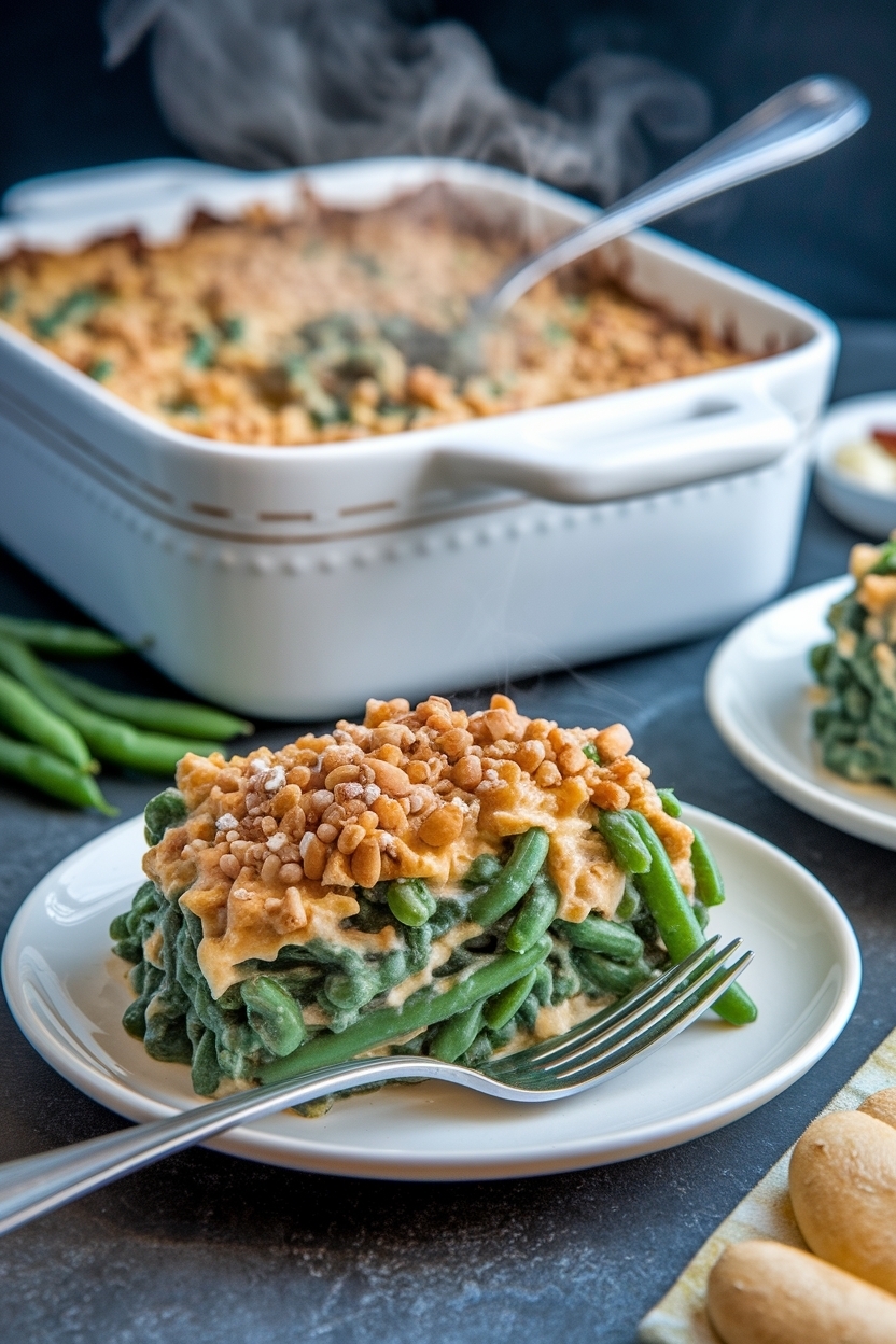 green bean casserole recipe from scratch - Extra Photo