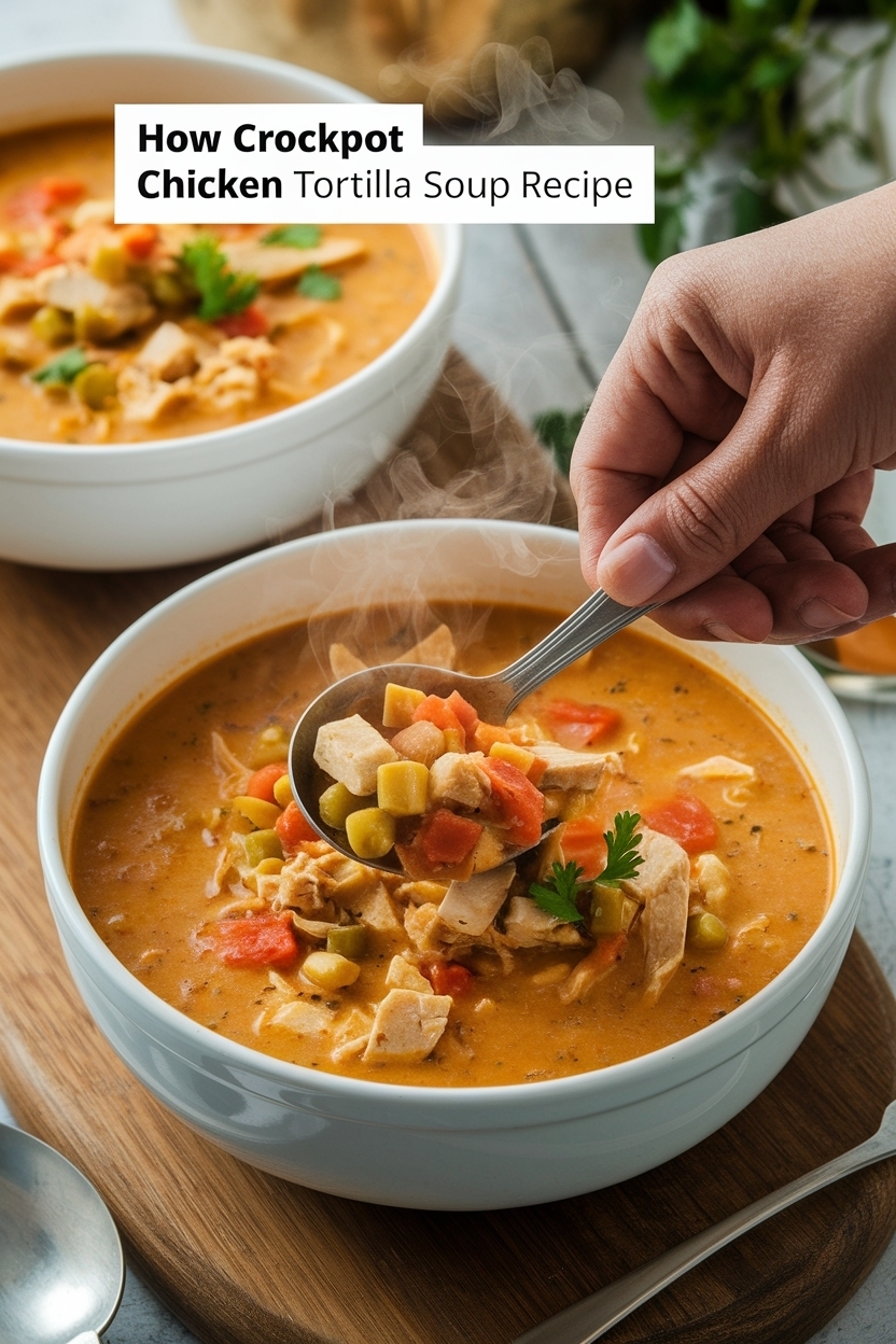 crockpot chicken tortilla soup recipe