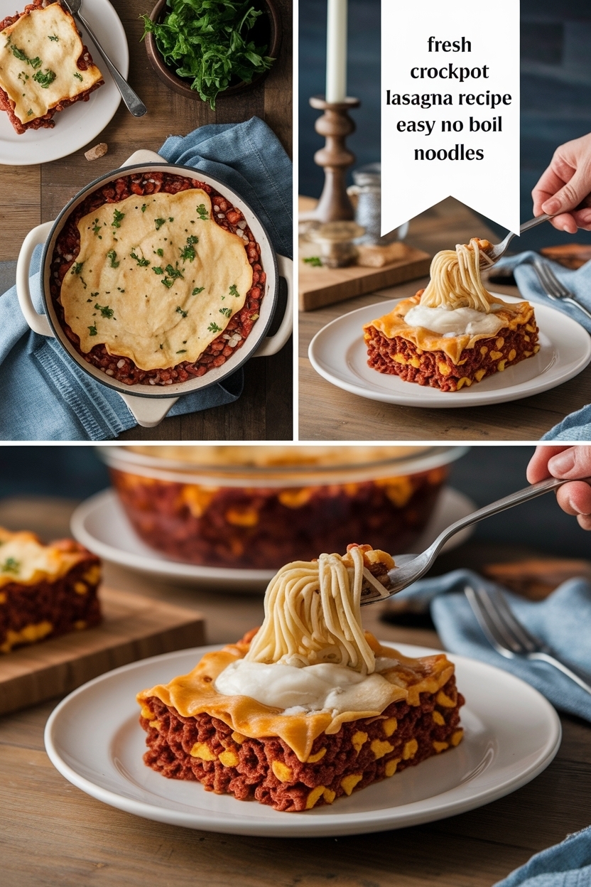 crockpot lasagna recipe easy no boil noodles