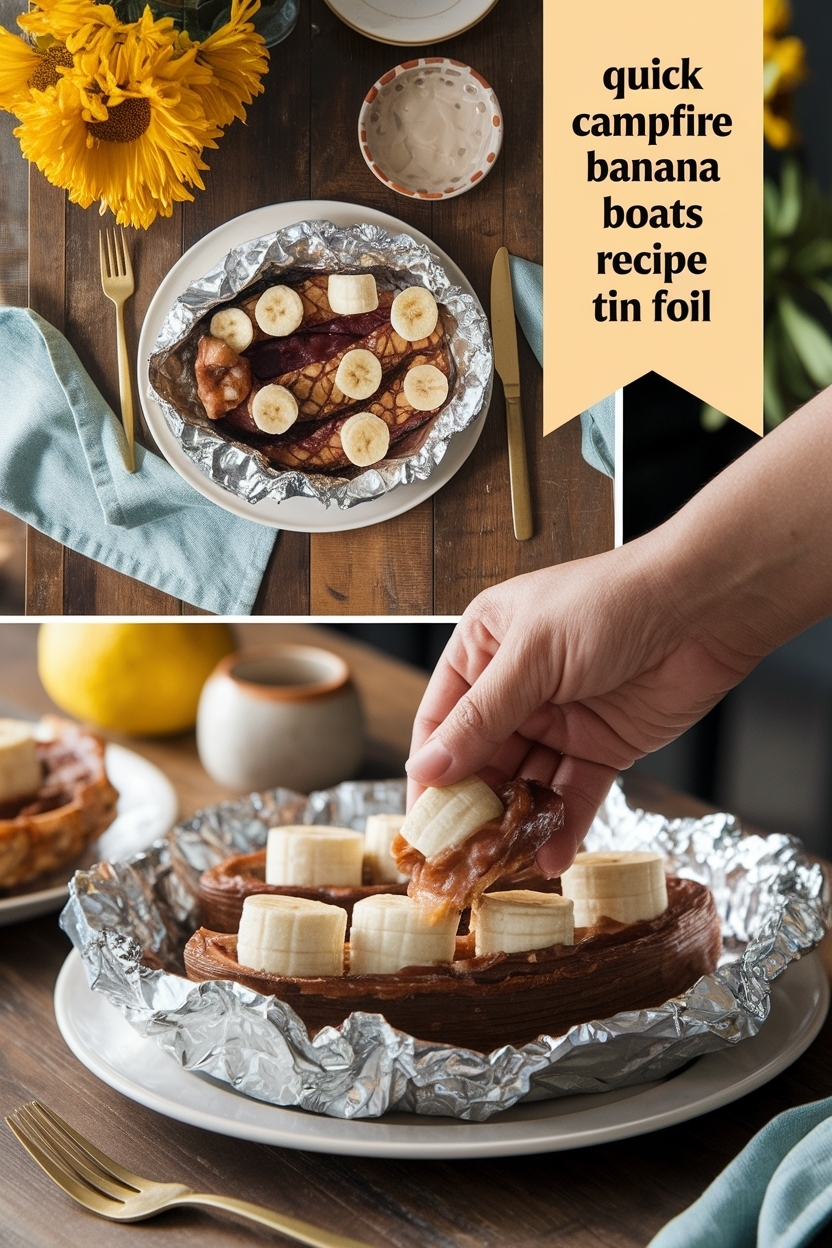 campfire banana boats recipe tin foil