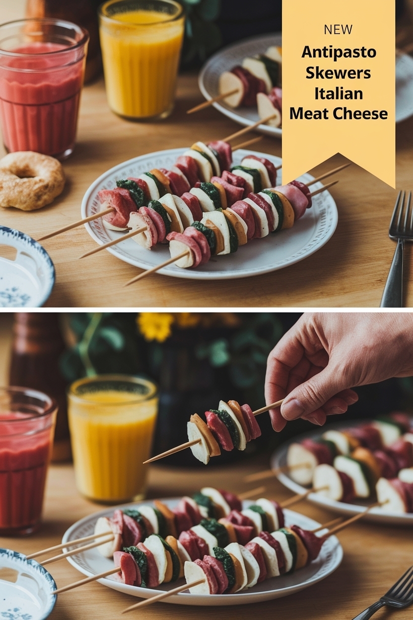 antipasto skewers recipe italian meat cheese