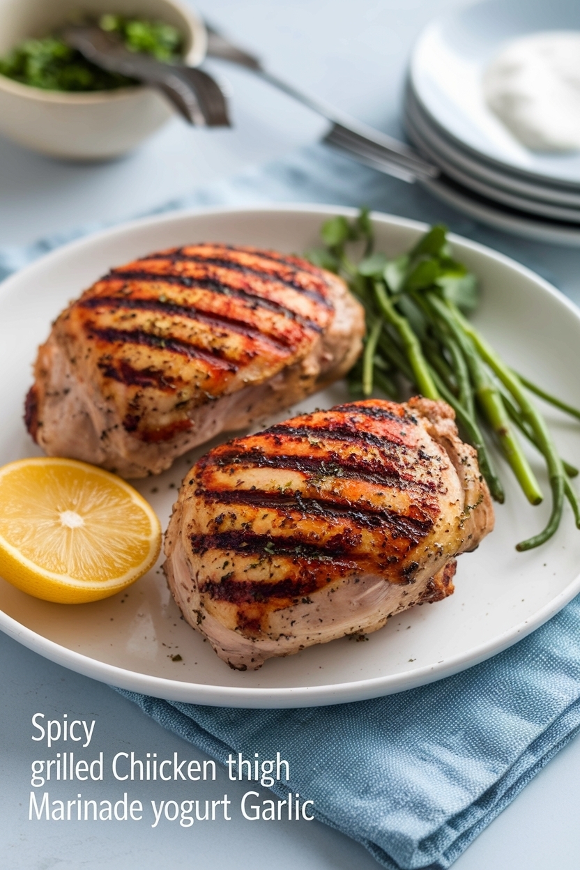 grilled chicken thigh marinade yogurt garlic