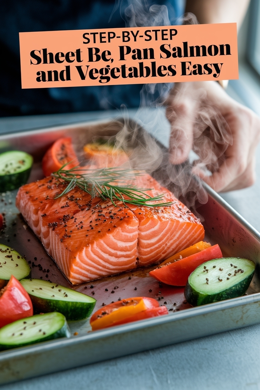 sheet pan salmon and vegetables easy