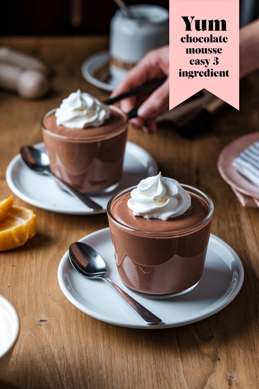 chocolate mousse recipe easy 3 ingredient