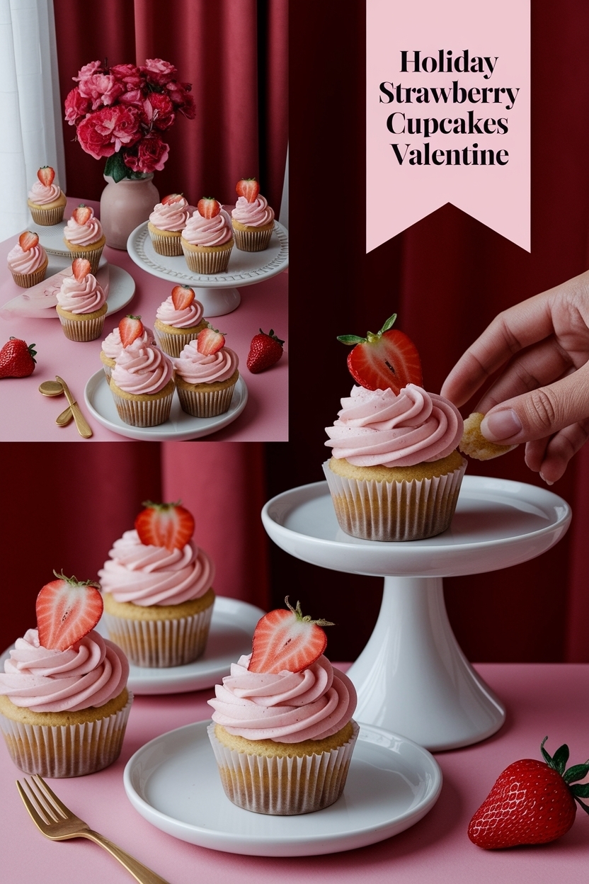 strawberry lemonade cupcakes valentine