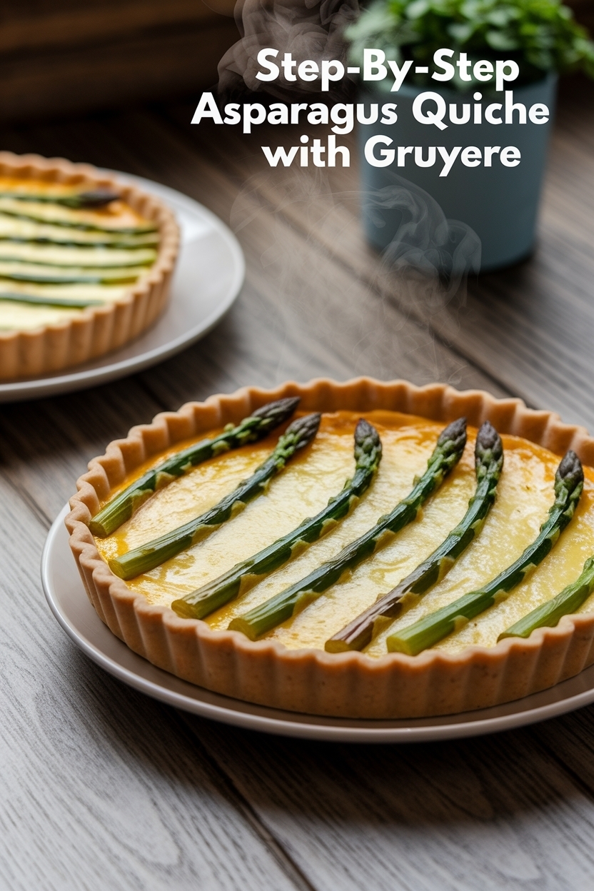 asparagus quiche with gruyere