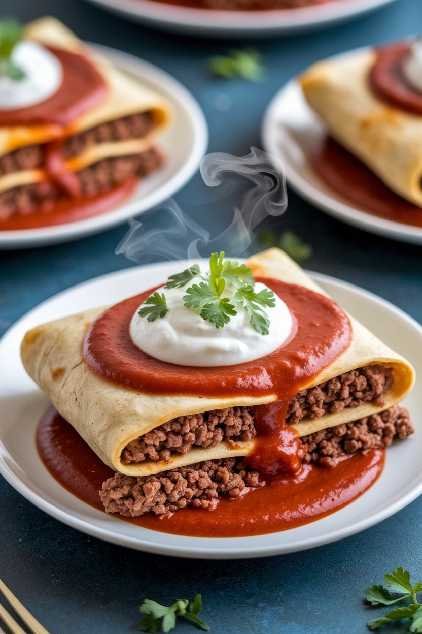 ground beef enchiladas red sauce 9x13