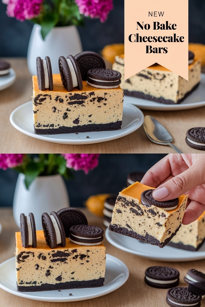 no bake oreo cheesecake bars