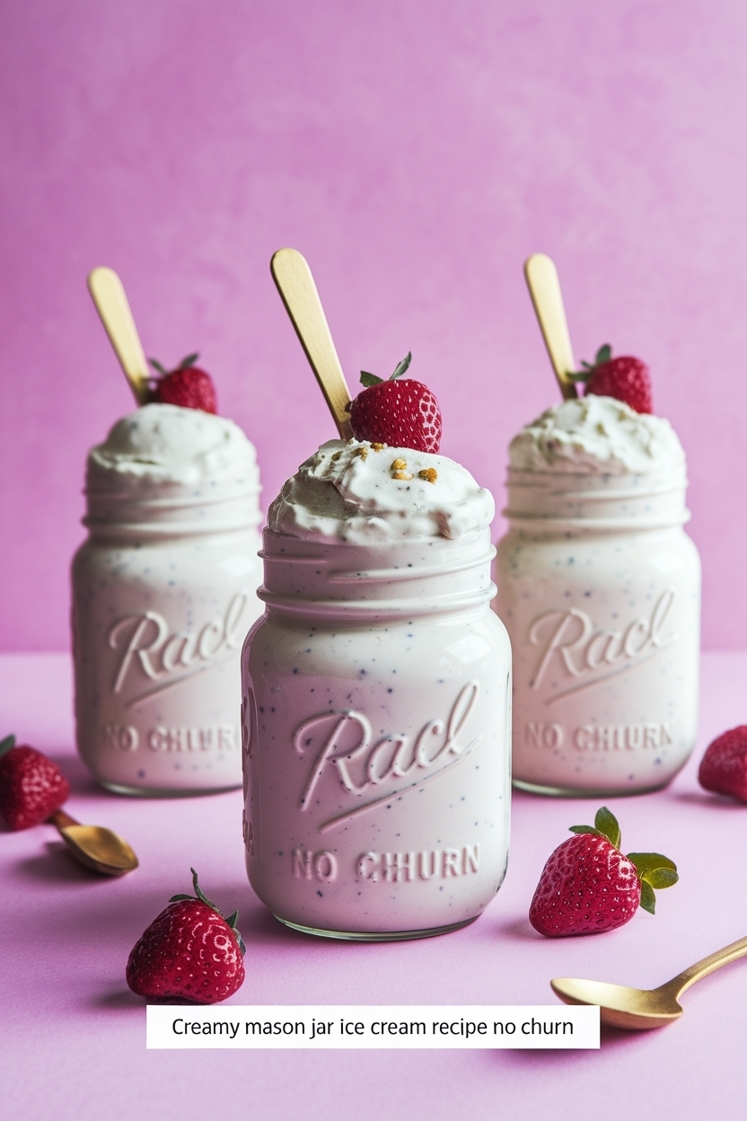 mason jar ice cream recipe no churn