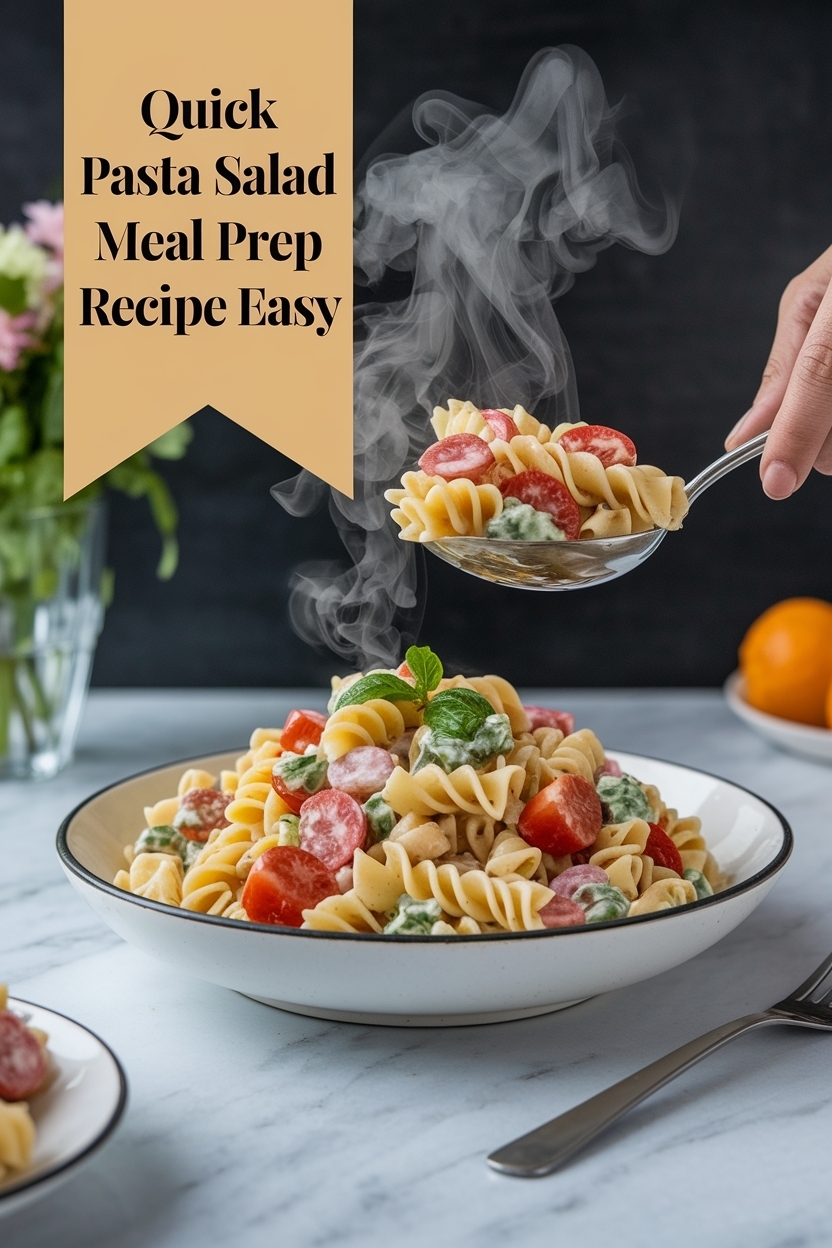 pasta salad meal prep recipe easy