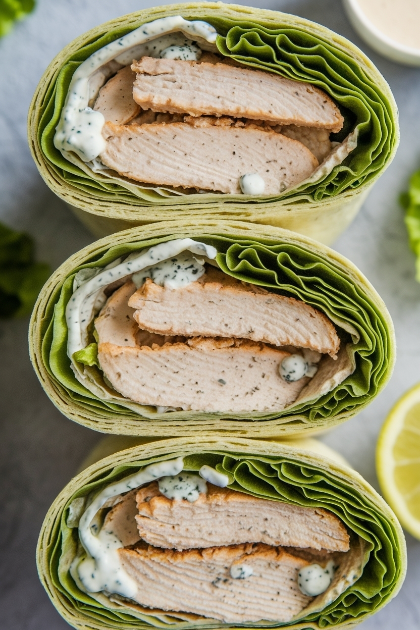chicken caesar wrap with homemade dressing