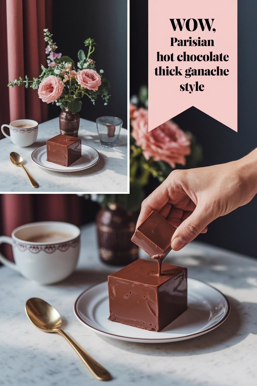 parisian hot chocolate thick ganache style