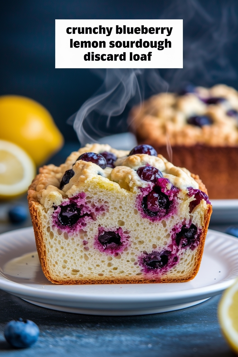 blueberry lemon sourdough discard loaf