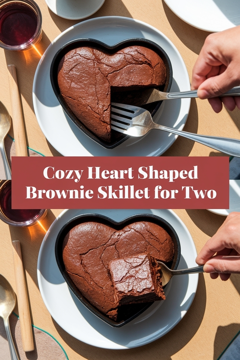 heart shaped brownie skillet for two