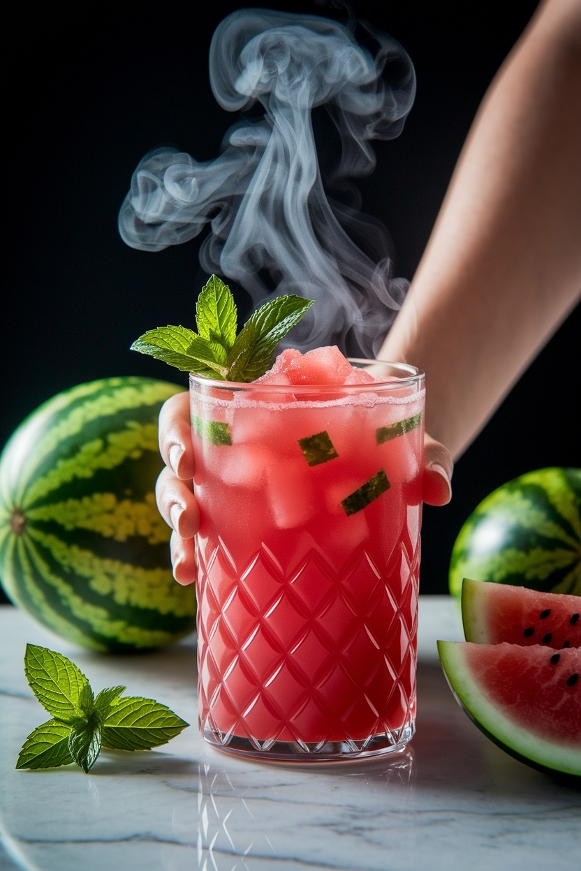 watermelon mint agua fresca mocktail