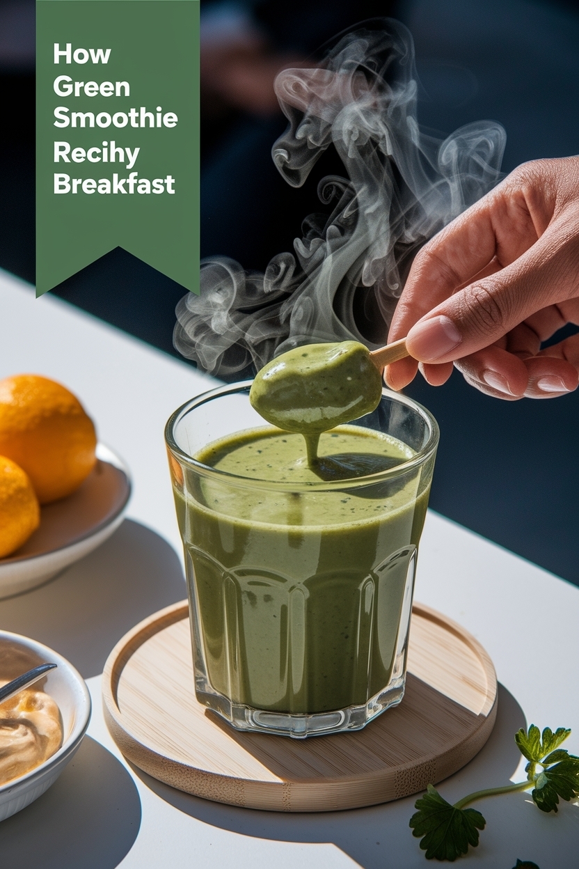 green smoothie recipe healthy breakfast - Extra Photo