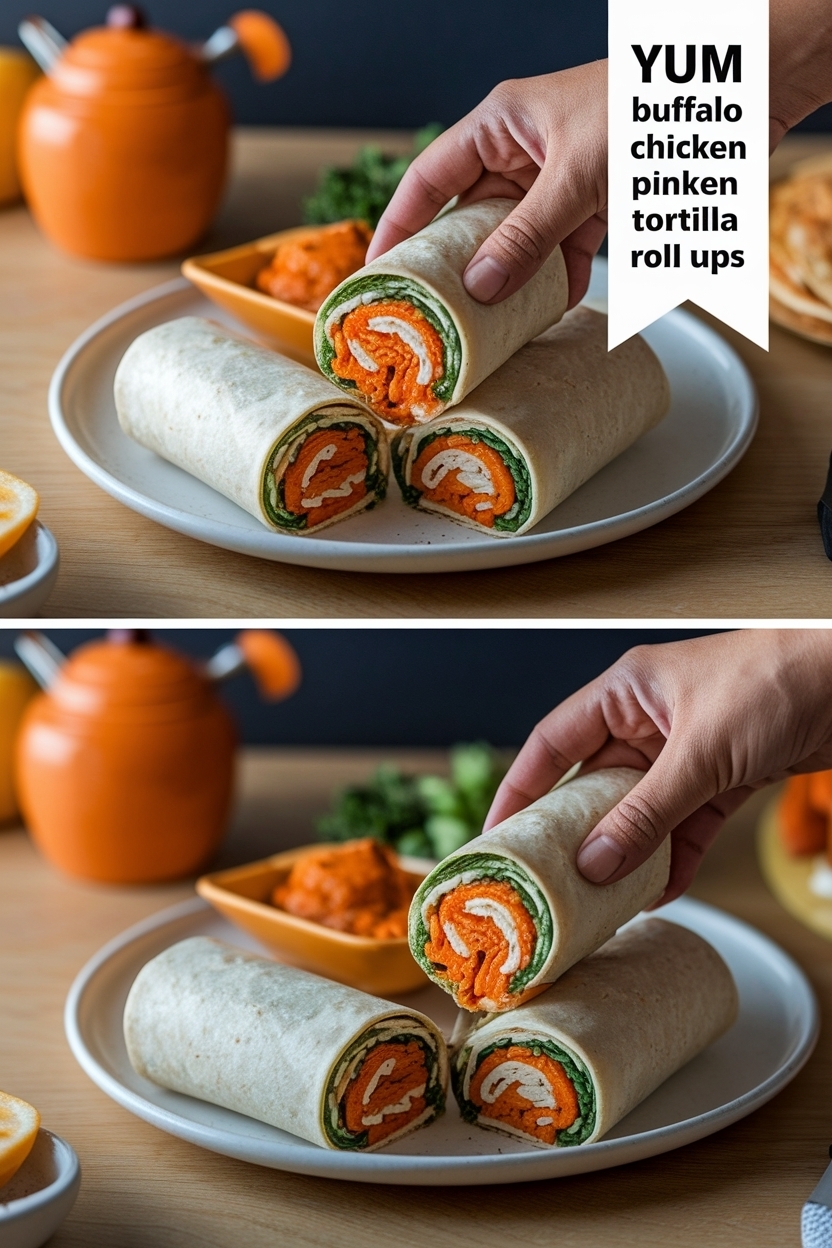 buffalo chicken pinwheels tortilla roll ups