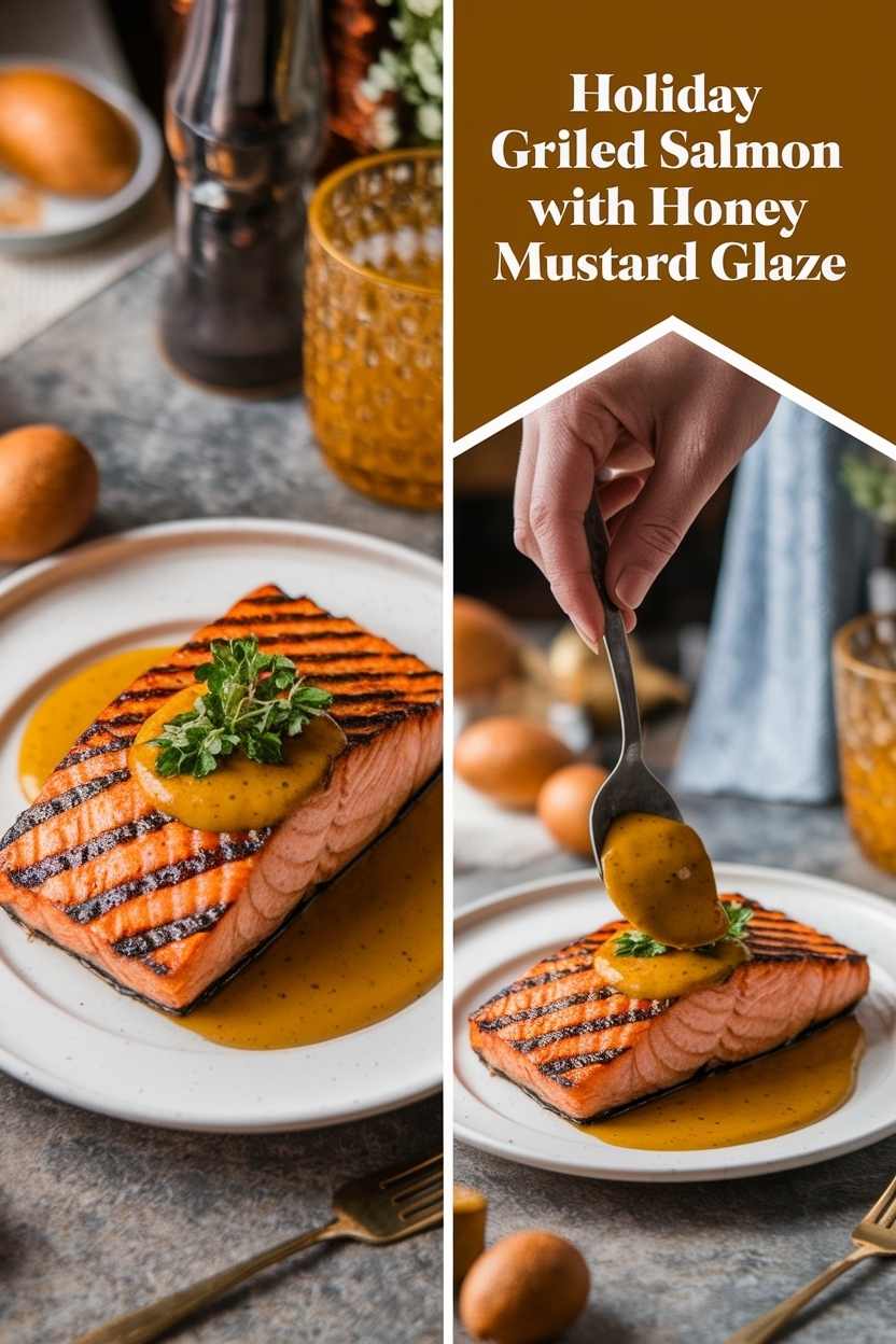 grilled salmon with honey mustard glaze