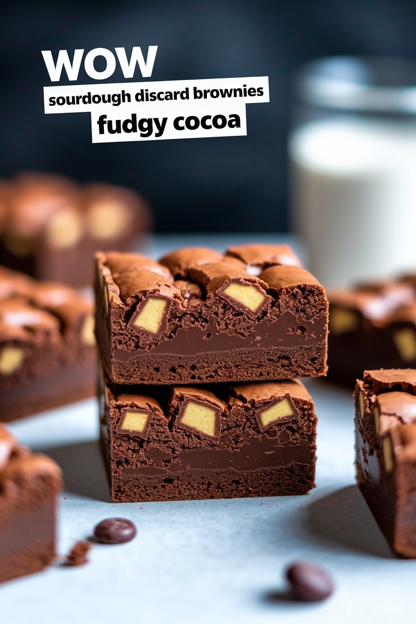 sourdough discard brownies fudgy cocoa