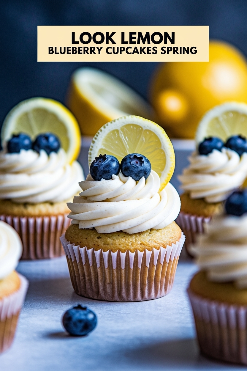 lemon blueberry cupcakes spring