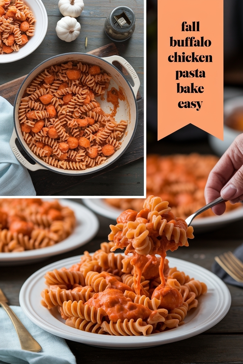 buffalo chicken pasta bake easy
