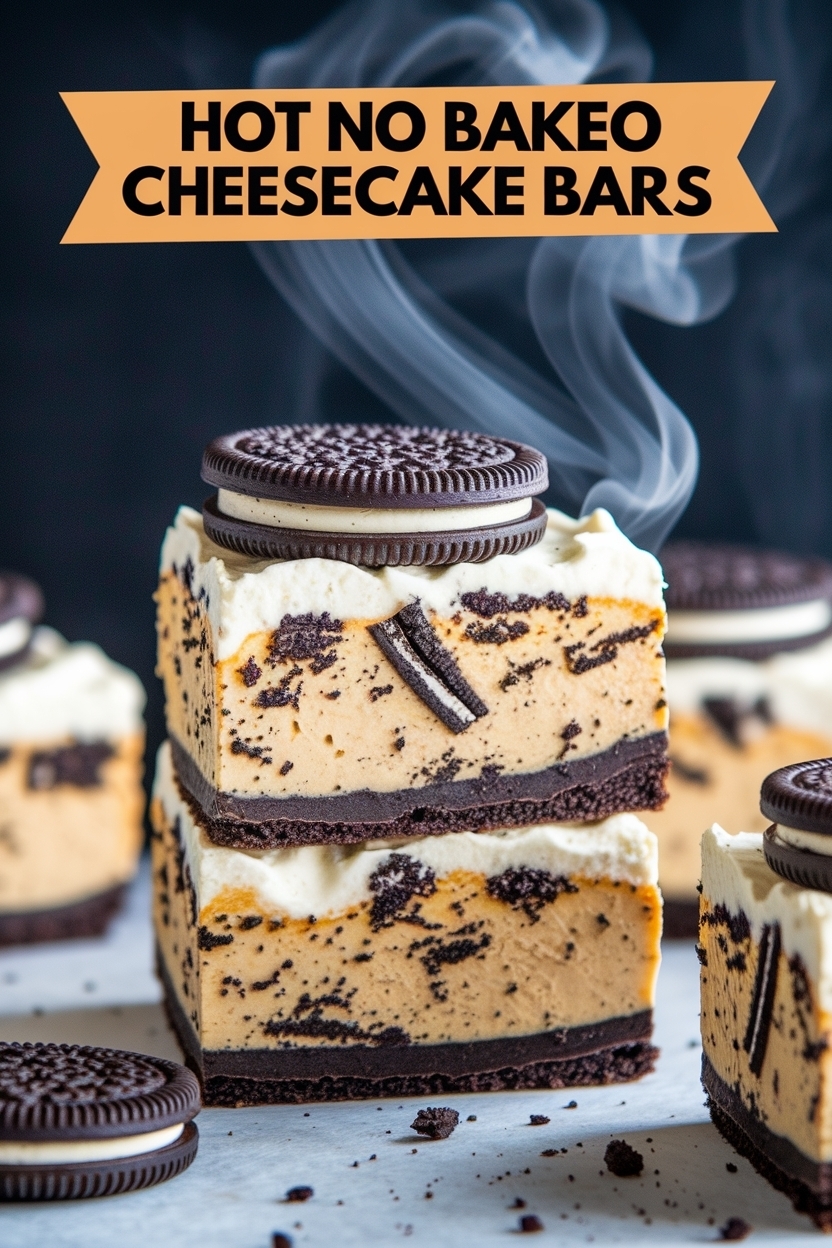 no bake oreo cheesecake bars