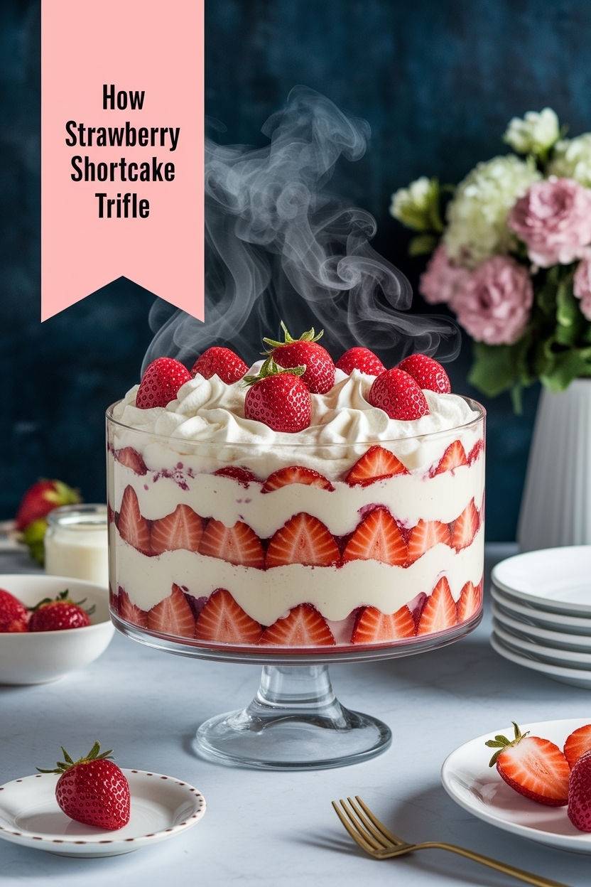 strawberry shortcake trifle