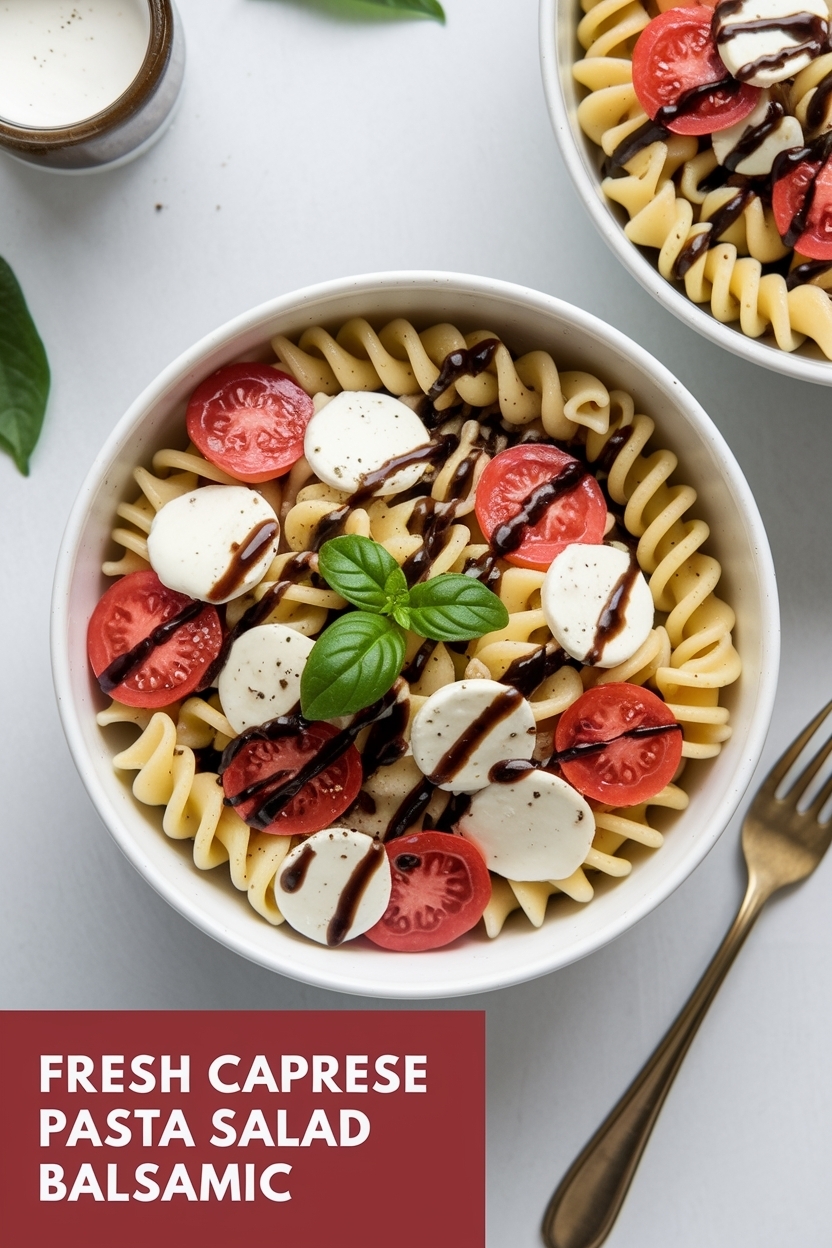 caprese pasta salad balsamic
