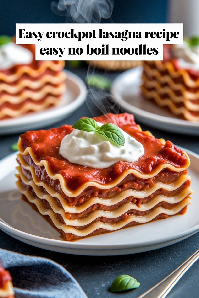 crockpot lasagna recipe easy no boil noodles